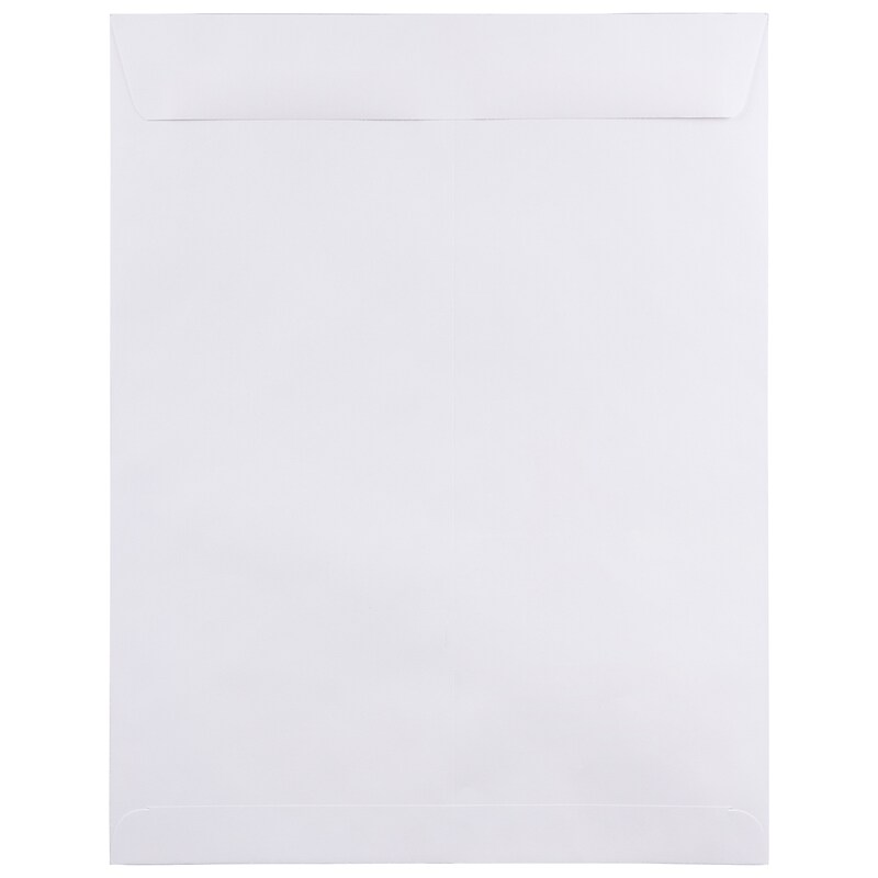 JAM Paper Open End #15 1/2 Catalog Envelope, 12" x 15 1/2", White, 25/Pack (1623202) image 1
