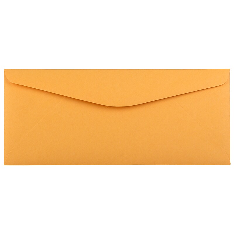 JAM Paper #11 Kraft Business Commercial Envelope, 4 1/2" x 10 3/8", Manila Brown Kraft, 50/Pack (1633180I) image 1