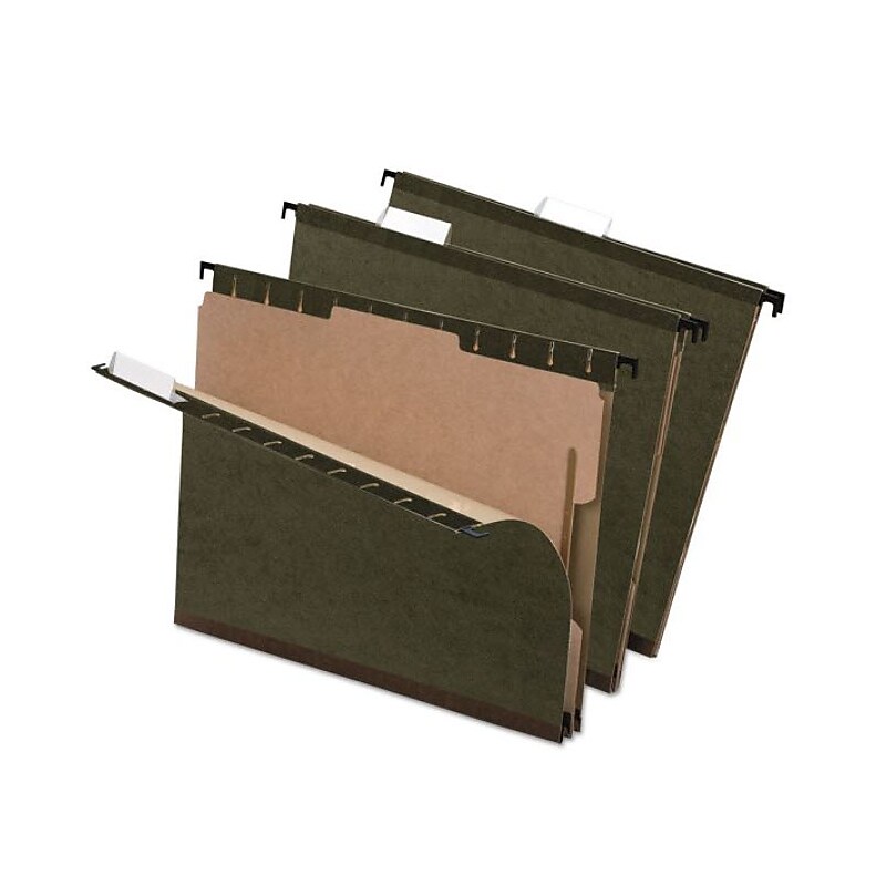 Pendaflex SureHook Reinforced Hanging Divider Folders, Standard Green, Letter, 10/Box (59253) image 1