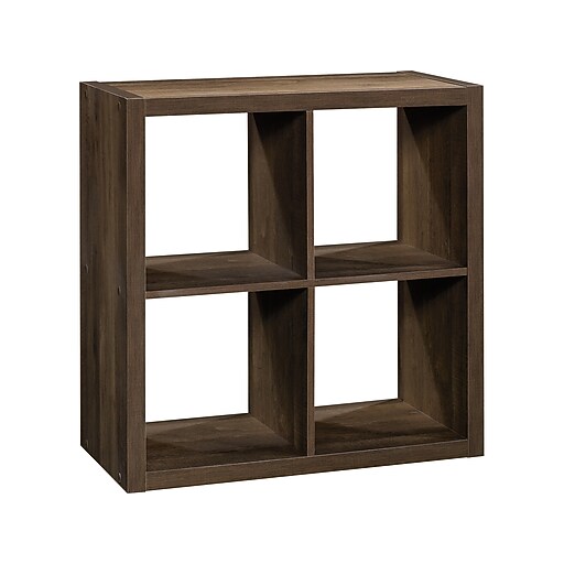 Sauder 4Shelf 31"H Cube Bookcase, Smoked Oak (430191) Staples