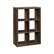 Sauder 6-Shelf 31"H Cube Bookcase, Smoked Oak (430193)