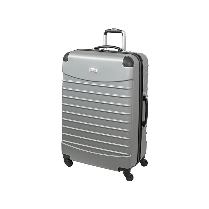 Geoffrey Beene 2-Piece Hardside Spinner Luggage Set, Silver