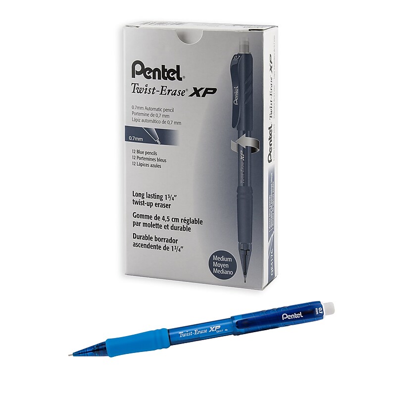 Pentel Twist-Erase EXPRESS Mechanical Pencil, 0.7mm, #2 Medium Lead, Dozen (QE417C) image 1