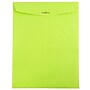 JAM Paper 9" x 12" Open End Catalog Colored Envelopes with Clasp Closure, Ultra Lime Green, 10/Pack (900835395B)~#|#~sp112110407_sc7