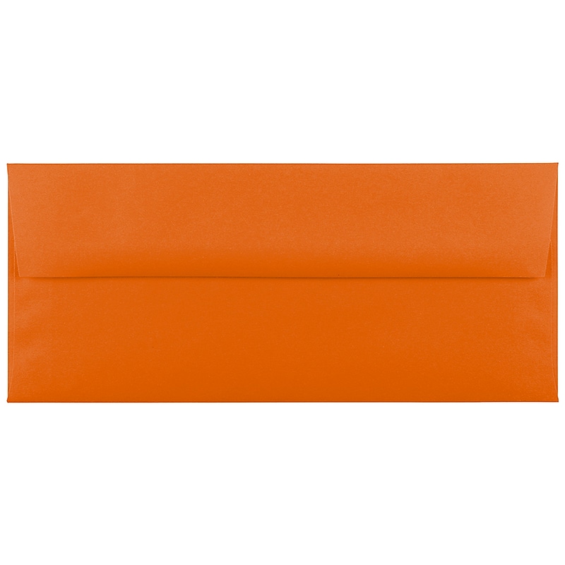 JAM Paper #10 Business Envelope, 4 1/8" x 9 1/2", Orange, 25/Pack (15860) image 1