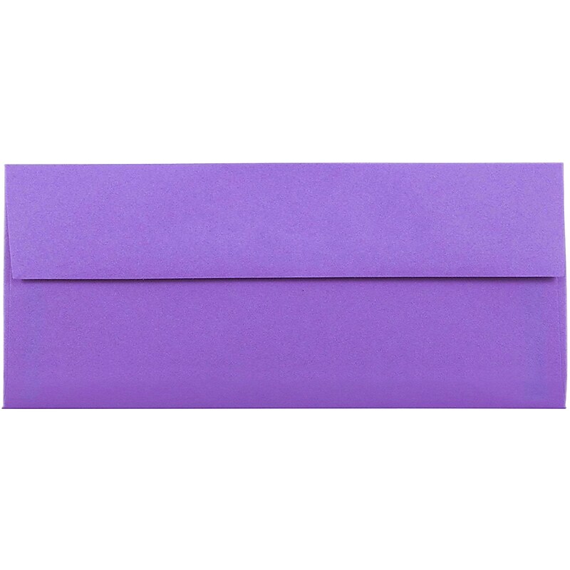 JAM Paper #10 Business Envelope, 4 1/8" x 9 1/2", Violet Purple, 1000/Carton (15864B) image 1