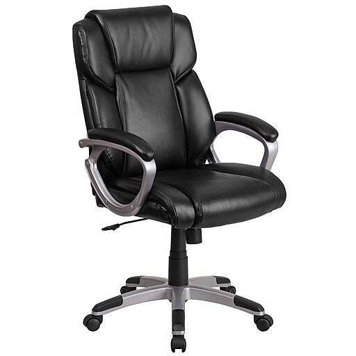 Flash Furniture Faux Leather Mid-Back Executive Office Chair Black
