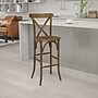 Flash Furniture Wood X-Back Bar Stool, Dark Antique (XAXBARGO)~#|#~sp112115485_sc7