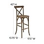 Flash Furniture Wood X-Back Bar Stool, Dark Antique (XAXBARGO)~#|#~sp112115574_sc7