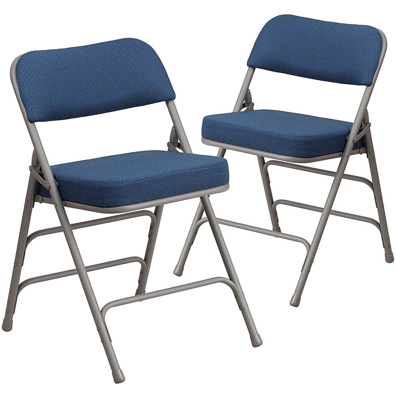 Flash Furniture HERCULES Series Fabric Folding Chair, Navy, 2/Pack (2AWMC320AFNVY) image 1