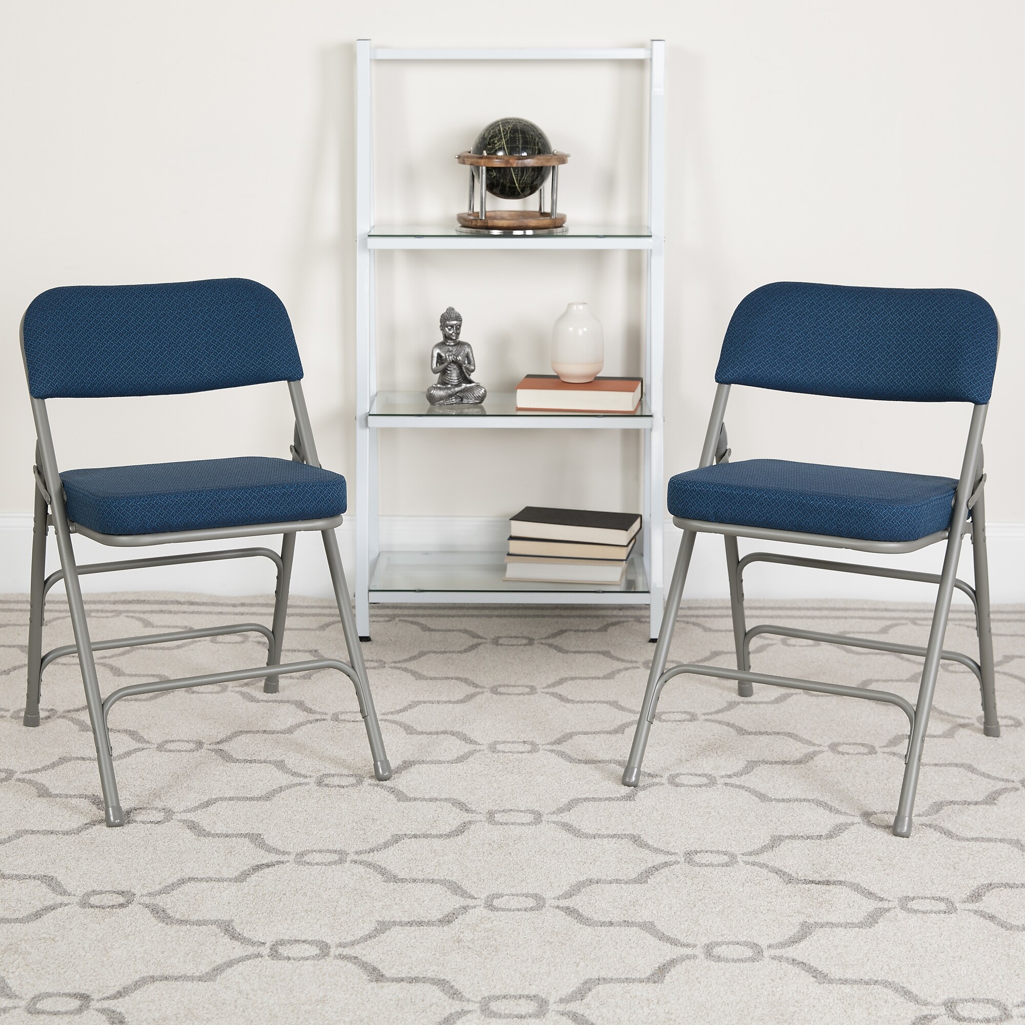 Flash Furniture HERCULES Series Fabric Folding Chair, Navy, 2/Pack (2AWMC320AFNVY) Sansujyuku sansujyuku.com
