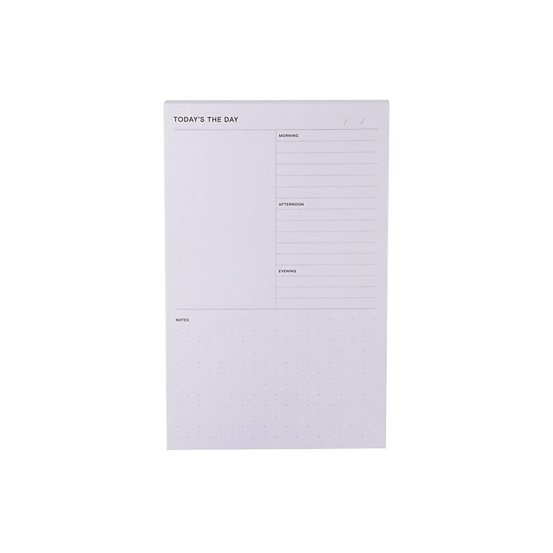 Noted by Post-it® Brand, Grey Daily Planner Pad, 4.9" x 7.7", 100 Sheets/Pad, 1 Pad/Pack (NTD-58-GRY) image 1