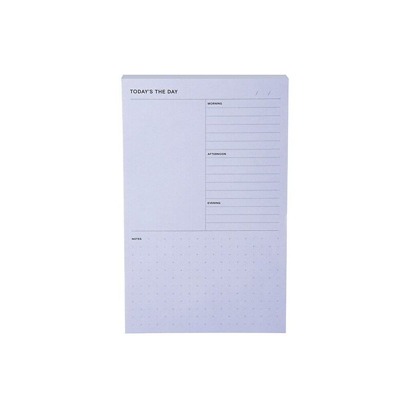 Noted by Post-it® Brand, Blue Daily Planner Pad, 4.9" x 7.7", 100 Sheets/Pad, 1 Pad/Pack (NTD-58-BLU) image 1