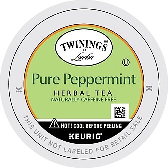 Twinings of London Pure Peppermint Herbal Tea, Keurig® K-Cup® Pods, 96/Carton (TNA85813CT)