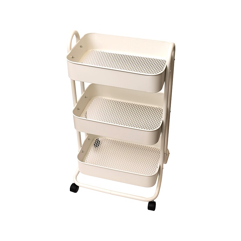 We R Memory Keepers A La Cart 3-Shelf Metal Mobile Machine Stand, Off-White (661315) image 1