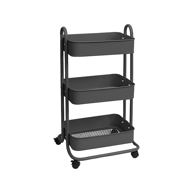 We R Memory Keepers A La Cart 3-Shelf Metal Mobile Utility Cart, Ash Gray (661317) image 1