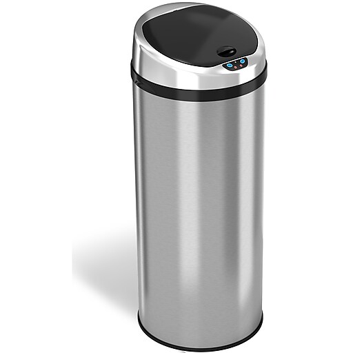 iTouchless Touch free trash Cans®, Stainless Steel, 11 gal