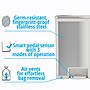halo TapCan Stainless Steel Rectangular Pedal Sensor Trash Can with AbsorbX Odor Control System, White Trim, 13 Gal. (TC13SW)~#|#~sp112220848_sc7