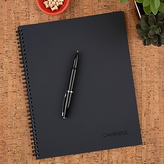 Cambridge Limited Professional Notebook, 8.5" x 11", Wide Ruled, 80 Sheets, Black (06064)