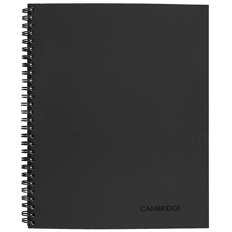 Cambridge 1-Subject Professional Notebooks, 8.5" x 11", Wide Ruled, 80 Sheets, Black (06064) image 1