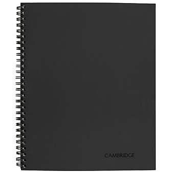 Cambridge Limited Professional Notebook, 8.5" x 11", Wide Ruled, 80 Sheets, Black (06064)