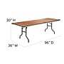 Flash Furniture Fielder Folding Table, 96" x 36", Natural (XA3696P)~#|#~sp112222300_sc7