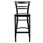 Flash Furniture HERCULES Series Traditional Metal Two-Slat Ladder Back Restaurant Barstool, Black/Walnut Wood (XU6R9BLADBARWAW)~#|#~sp112224736_sc7