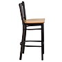 Flash Furniture HERCULES Series Traditional Metal Vertical Back Restaurant Barstool, Black/Natural Wood (XUDG6R6BVRTNATW)~#|#~sp112224754_sc7