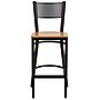 Flash Furniture HERCULES Series Traditional Metal Grid Back Restaurant Barstool, Black/Natural Wood (XUDG616GRDBNATW)~#|#~sp112224781_sc7