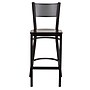 Flash Furniture HERCULES Series Traditional Metal Grid Back Restaurant Barstool, Black/Walnut Wood (XUDG616GRDBWALW)~#|#~sp112224783_sc7