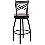 Flash Furniture HERCULES Series Traditional Metal X-Back Barstool, Black/Walnut (XU6F8BXSWVWAW)~#|#~sp112224792_sc7