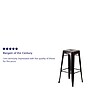 Flash Furniture Kai Industrial Metal Bar Stool without Back, Black-Antique Gold (CH3132030BQ)~#|#~sp112224874_sc7