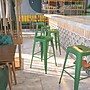 Flash Furniture Kai Industrial Galvanized Steel Barstool without Back, Green (CH3132030GN)~#|#~sp112224884_sc7