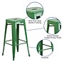 Flash Furniture Kai Industrial Galvanized Steel Barstool without Back, Green (CH3132030GN)~#|#~sp112224888_sc7