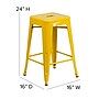 Flash Furniture Kai Industrial Galvanized Steel Counter Stool without Back, Yellow (CH3132024YL)~#|#~sp112224907_sc7