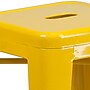 Flash Furniture Kai Industrial Galvanized Steel Counter Stool without Back, Yellow (CH3132024YL)~#|#~sp112224908_sc7
