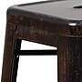 Flash Furniture Kai Industrial Metal Bar Stool without Back, Black-Antique Gold (CH3132030BQ)~#|#~sp112224939_sc7