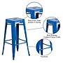 Flash Furniture Kai Industrial Metal Bar Stool without Back, Blue (CH3132030BL)~#|#~sp112224949_sc7