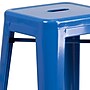 Flash Furniture Kai Industrial Metal Bar Stool without Back, Blue (CH3132030BL)~#|#~sp112224951_sc7