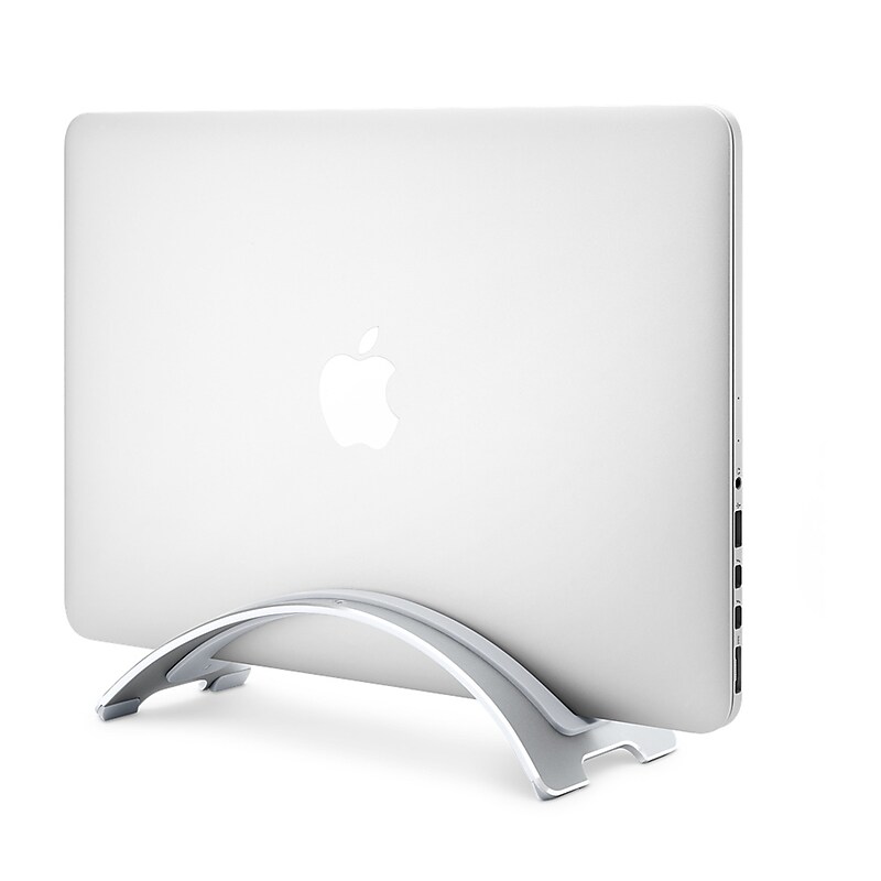 Twelve South BookArc Vertical Desktop Stand for Macbook, Silver image 1