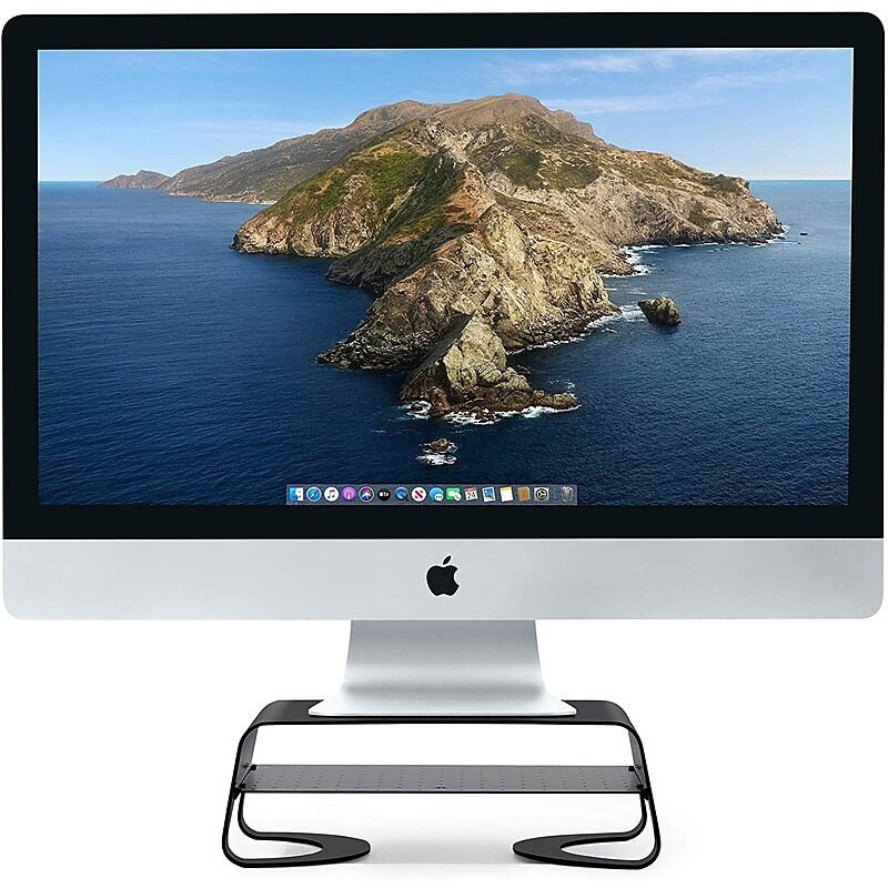 Twelve South Curve Riser Desktop Stand for iMac and Displays, Black image 1