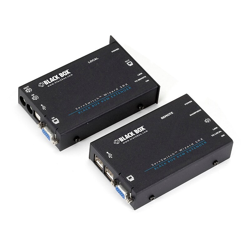 Black Box Wizard SRX KVM Extender, VGA, USB 2.0, Audio, Dual-Access, CATx (ACU5051A) image 1