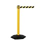 Queue Solutions WeatherMaster 250 2" Yellow Nylon Crowd Control Belt Barrier, Red - DANGER KEEP OUT (WMR250Y-RWD110)~#|#~sp112308856_sc7