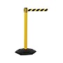 Queue Solutions WeatherMaster 250 2" Yellow Nylon Crowd Control Belt Barrier, Yellow - CAUTION WET FLOOR (WMR250Y-YBCWF110)~#|#~sp112308858_sc7