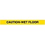 Queue Solutions WeatherMaster 250 2" Yellow Nylon Crowd Control Belt Barrier, Yellow - CAUTION WET FLOOR (WMR250Y-YBCWF110)~#|#~sp112308859_sc7