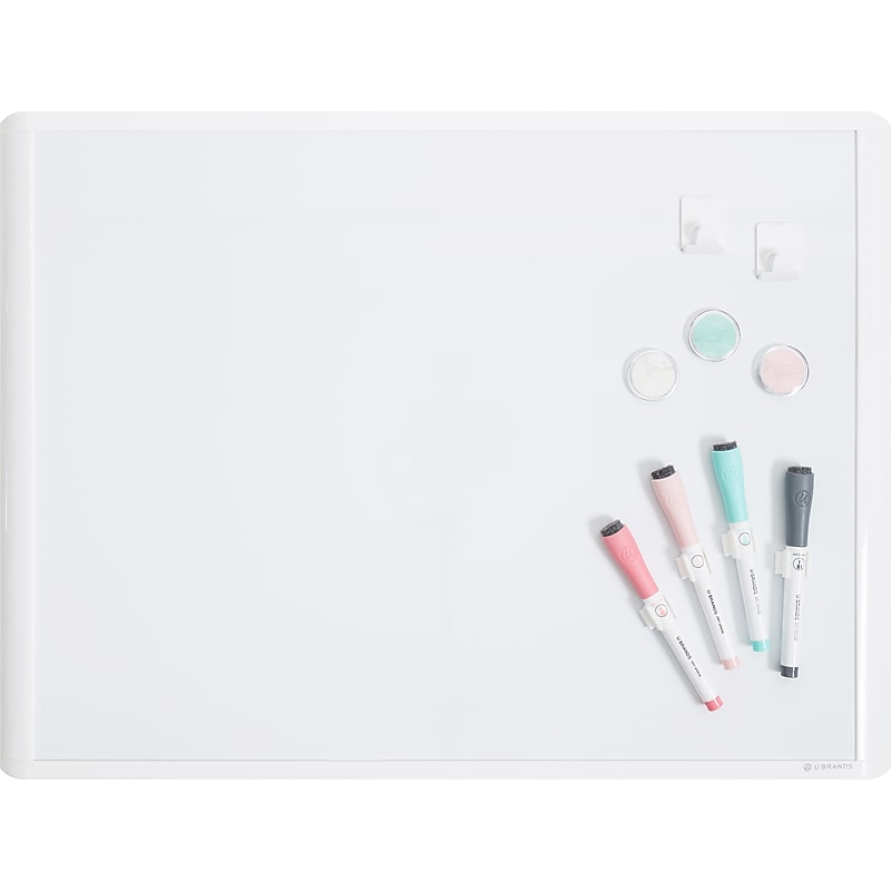 U Brands Dry-Erase Whiteboard, Plastic Frame, 2' x 1.5' (4595U00-04) image 1