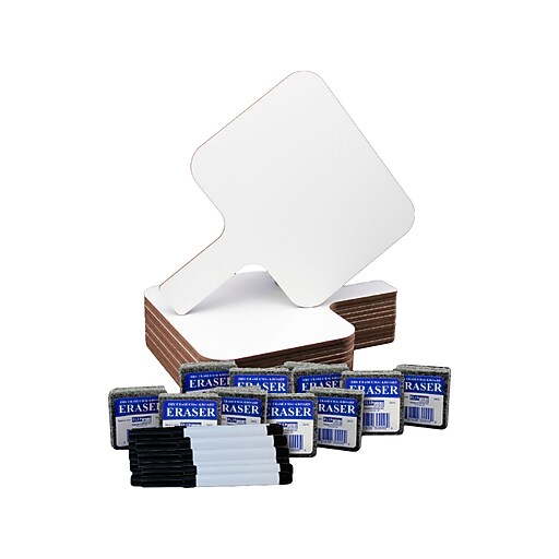 Flipside General Learning DryErase Answer Paddle Set with Erasers and