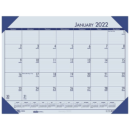 Wildflower House of Doolittle 2022 Monthly Desk Pad Calendar 22 x 17 Inches HOD197-22 January December White