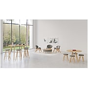 Safco Resi Casual Wooden Sitting-Height Stool, Gray/Light Maple (1716GR)