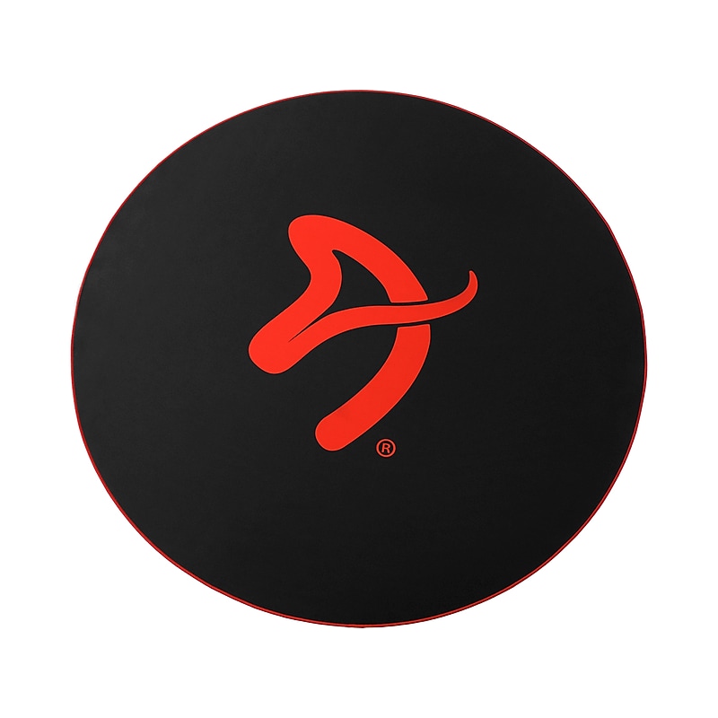 Arozzi Zona Hard Floor Chair Mat, 47.64" Dia., Black/Red (AZ-ZONA-PAD-BR) image 1